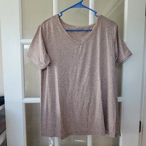 Brand New Women's V-Neck Tan T-Shirt SIZE SMALL NEW WITHOUT TAGS